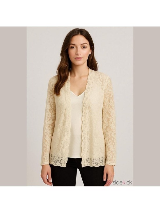 Laura Ashley Tops - VINTAGE Laura Ashley Ivory Lace Overlay Cardigan with matching tank